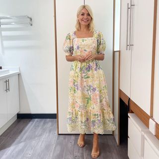 Holly Willoughby wears Nobody's Child floral dress.