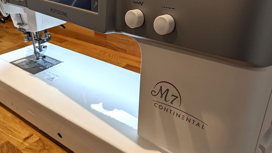 Janome Continental M7 review, a photo of a sewing machine on a table