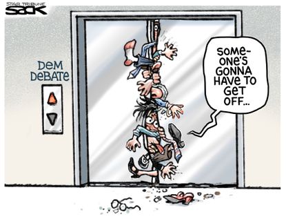 Political Cartoon Someone Get Off 2020 Election Democrats