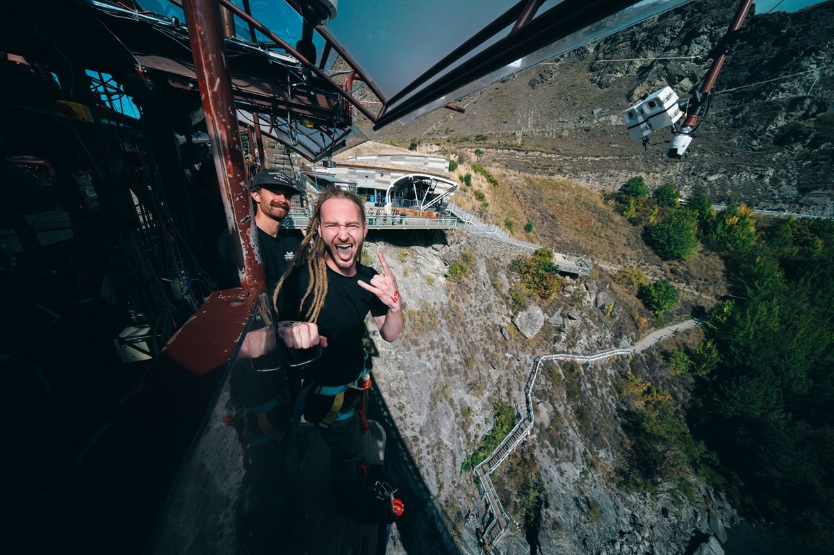 Alien Weaponry go bungee jumping in New Zealand 2025
