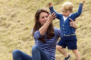 Kate Middleton and Prince George at the polo