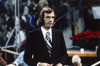 Cesar Luis Menotti as Argentina manager at the 1978 World Cup