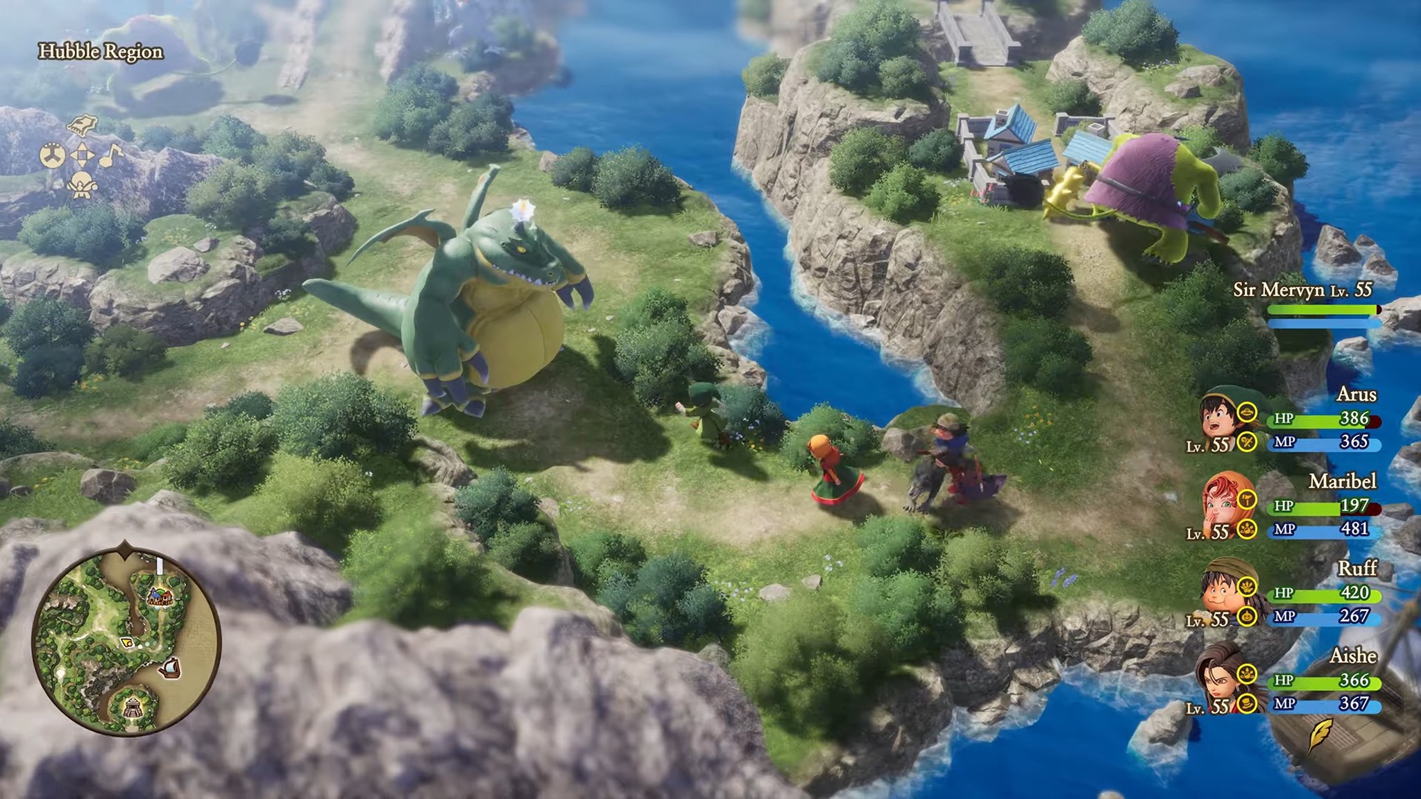 Promotional screenshot of exploring the world in Dragon Quest VII Reimagined