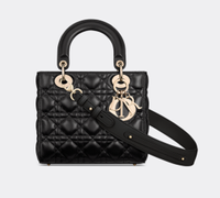 Black Cannage Lambskin Lady Dior bag, $5,600 | Dior