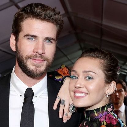 Liam Hemsworth and Miley Cyrus red carpet