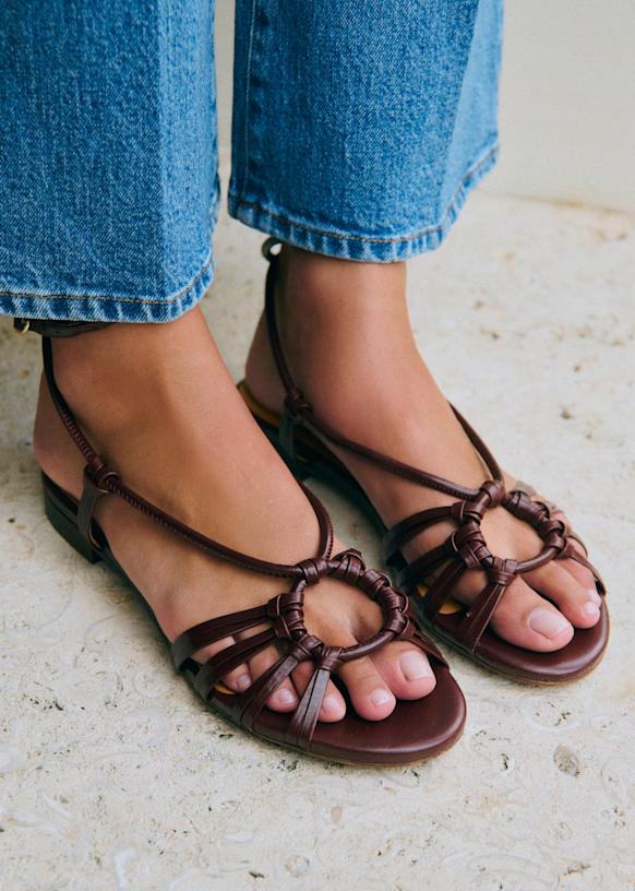 Gloria Low Sandals - Smooth Chocolate - S&amp;eacute;zane