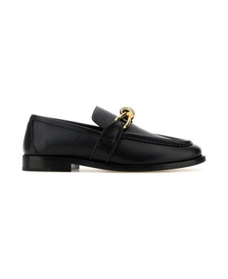 Best Price on the Market at Italist | Bottega Veneta Black Leather Astaire Loafers