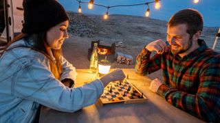reasons you need a camping lantern: chess time