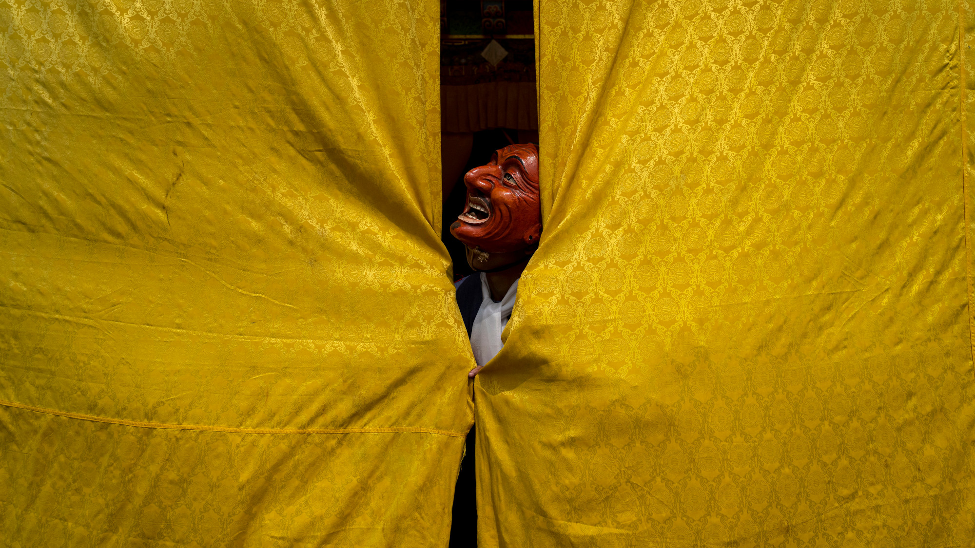 A masked monk