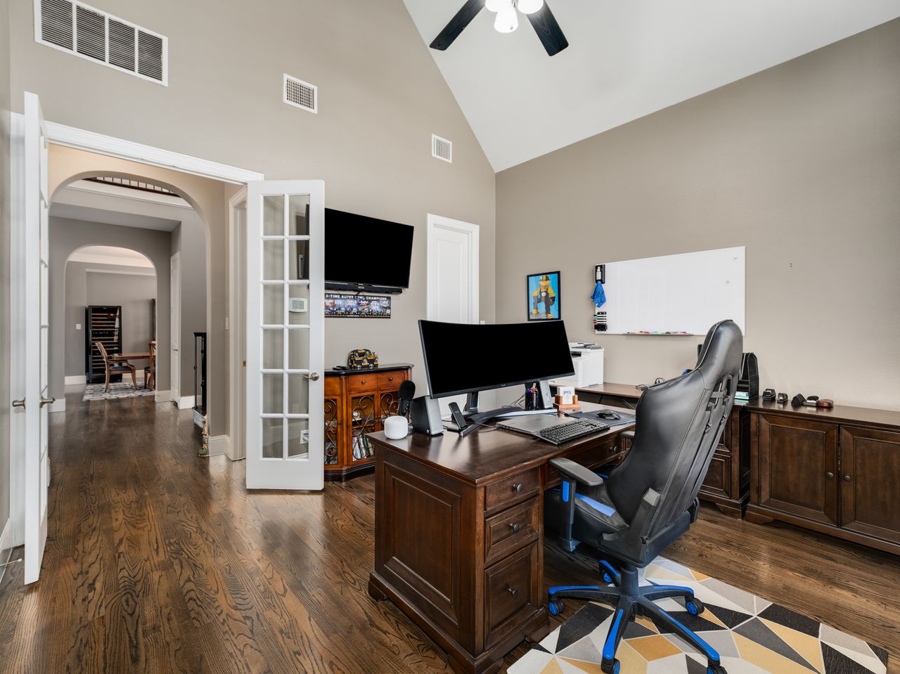 A home for sale by the Whitworth course at Trophy Club in Texas.