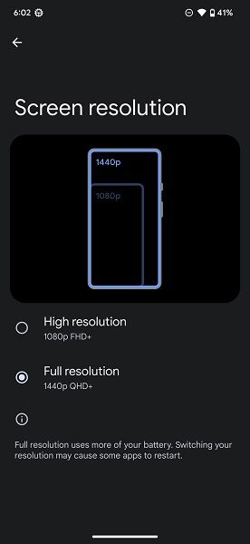 Pixel 6 Pro gains a 1080p mode through the latest Android 13 QPR2 beta 1 test.