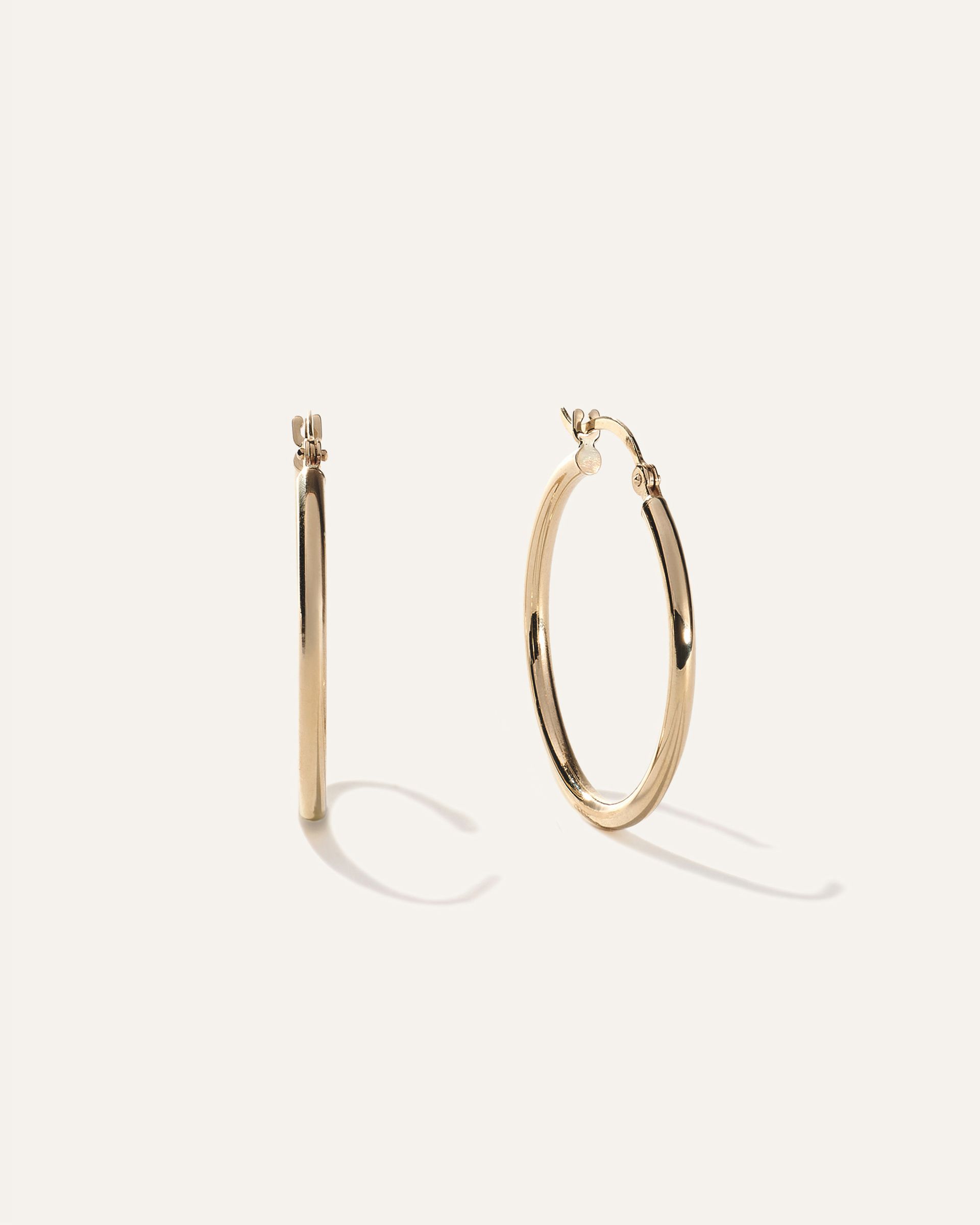 14k Gold 2mm Tube Hoops