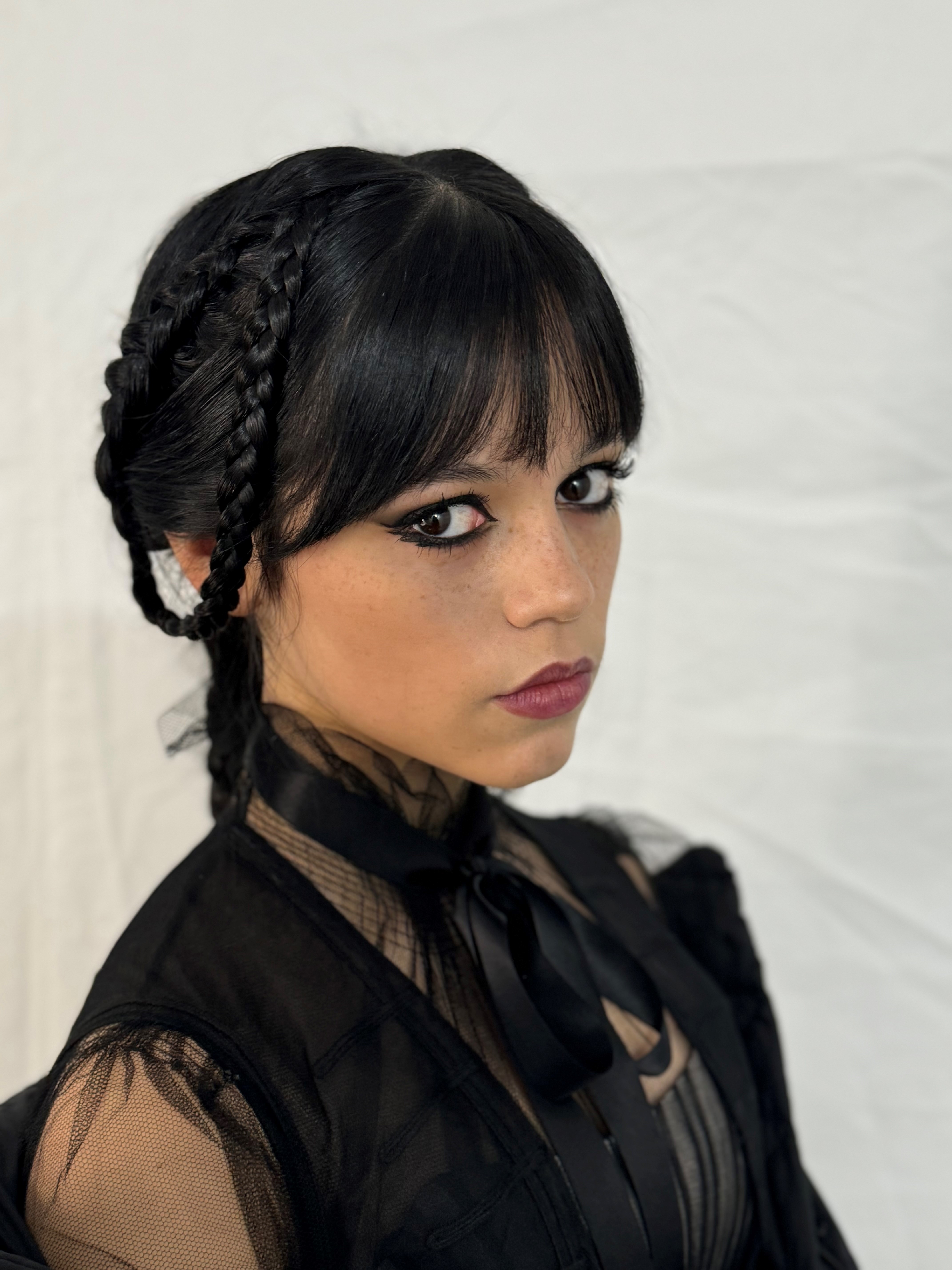 An image of Jenna Ortega taken by Nirvana Jalalvand behind the scenes of Netflix&#039;s &#039;Wednesday,&#039; season 2.