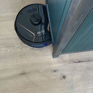 Eufy robot vacuum being tested at home