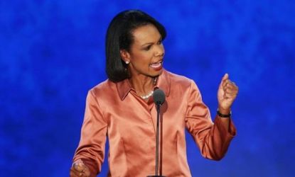 Former U.S. Secretary of State Condoleezza Rice speaks during the third day of the Republican National Convention: Rice criticized President Obama â€” though not calling him out by name â€” f