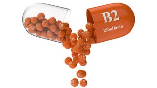 Riboflavin, or B2, supplements.