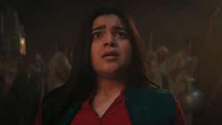 Iman Vellani as Kamala Khan at the end of Ms. Marvel Episode 4