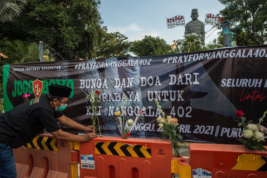 Shrine to victims of Indonesian submarine sinking.