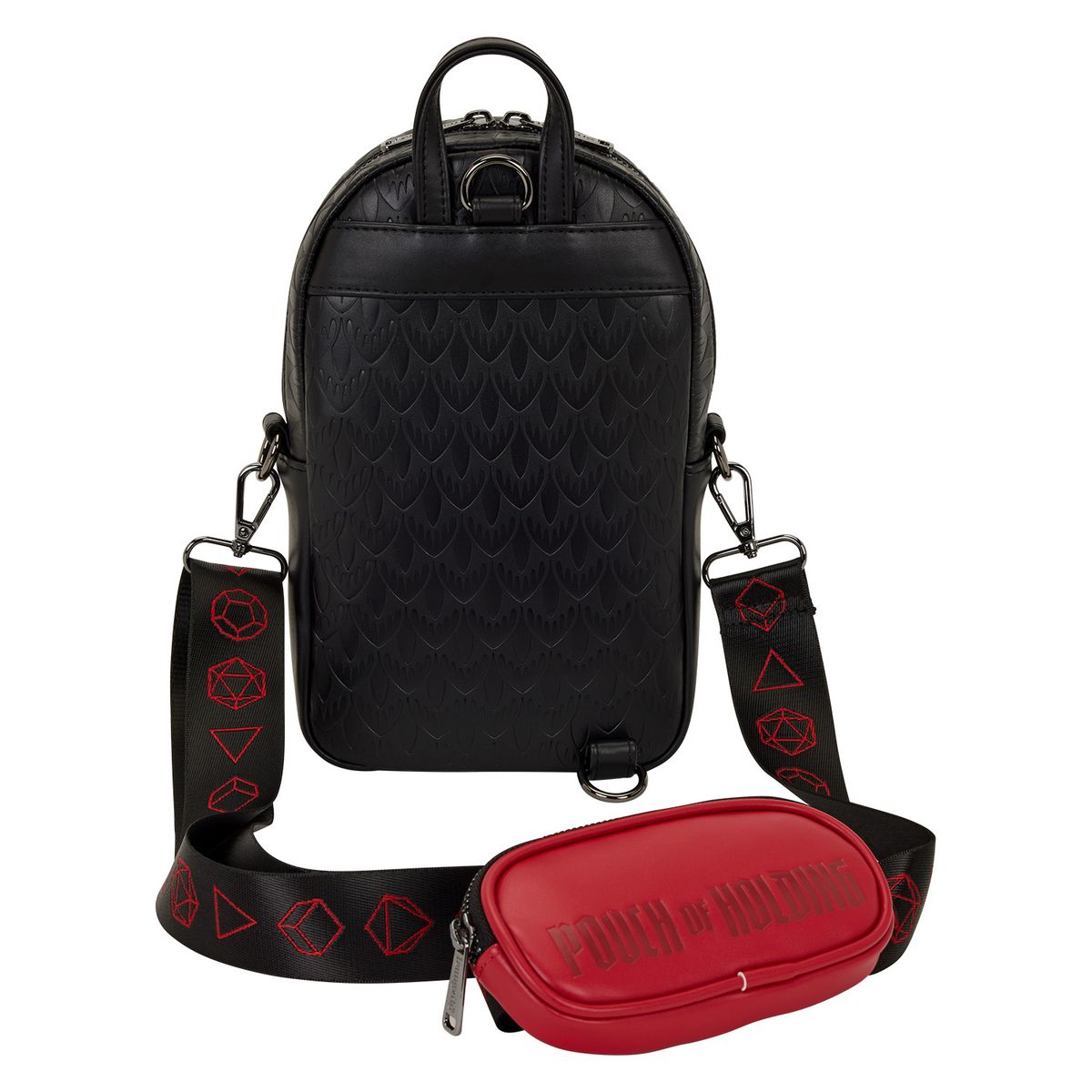 D&amp;D Loungefly Crossbody Bag on a plain background