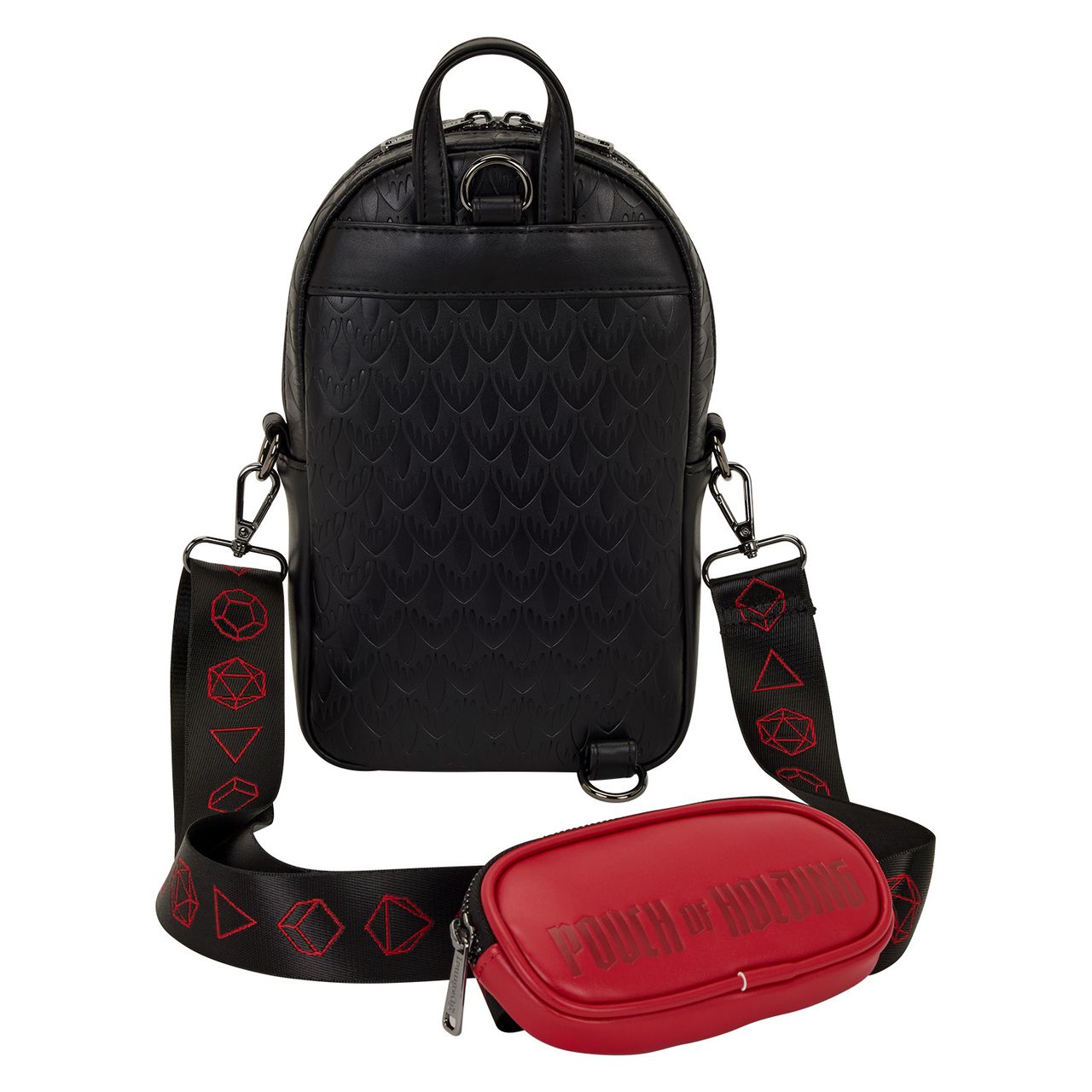 D&amp;D Loungefly Crossbody Bag on a plain background