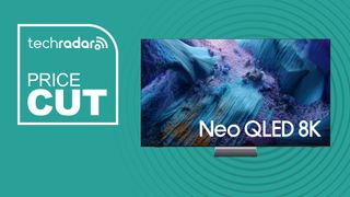 Samsung QN990F on blue background