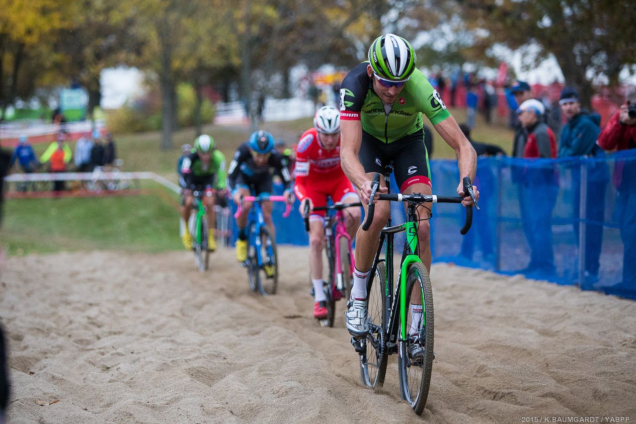 Ryan Trebon leads the chase group