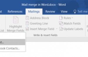 office 2016 mail merge labels from excel