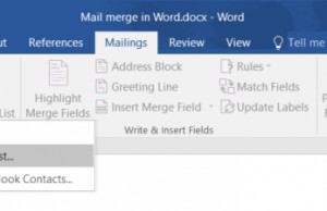 mail merge word mac set default email program