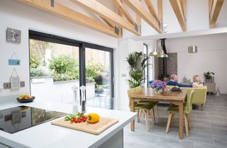 By extending to create an open-plan kitchen diner, Heather and Jim have unified their house and garden and achieved their dream space