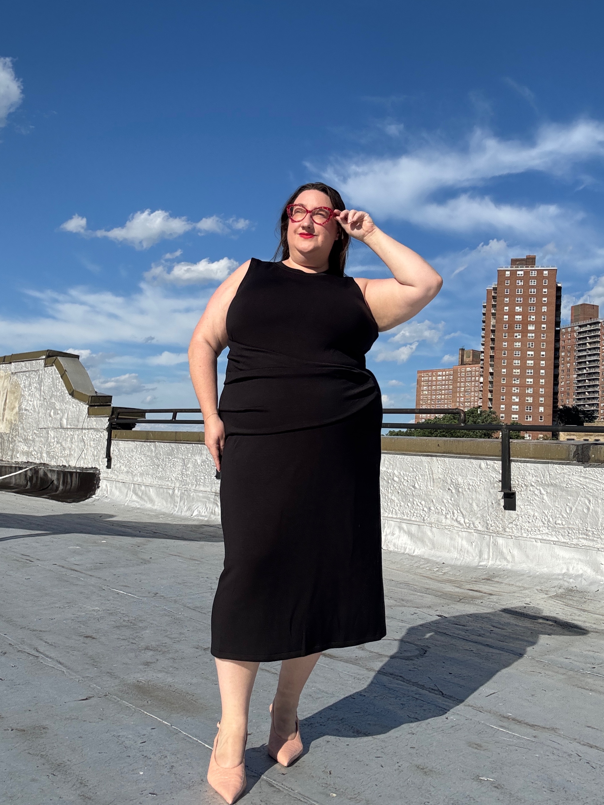 Sarah Chiwaya styles plus-size summer workwear from Spanx