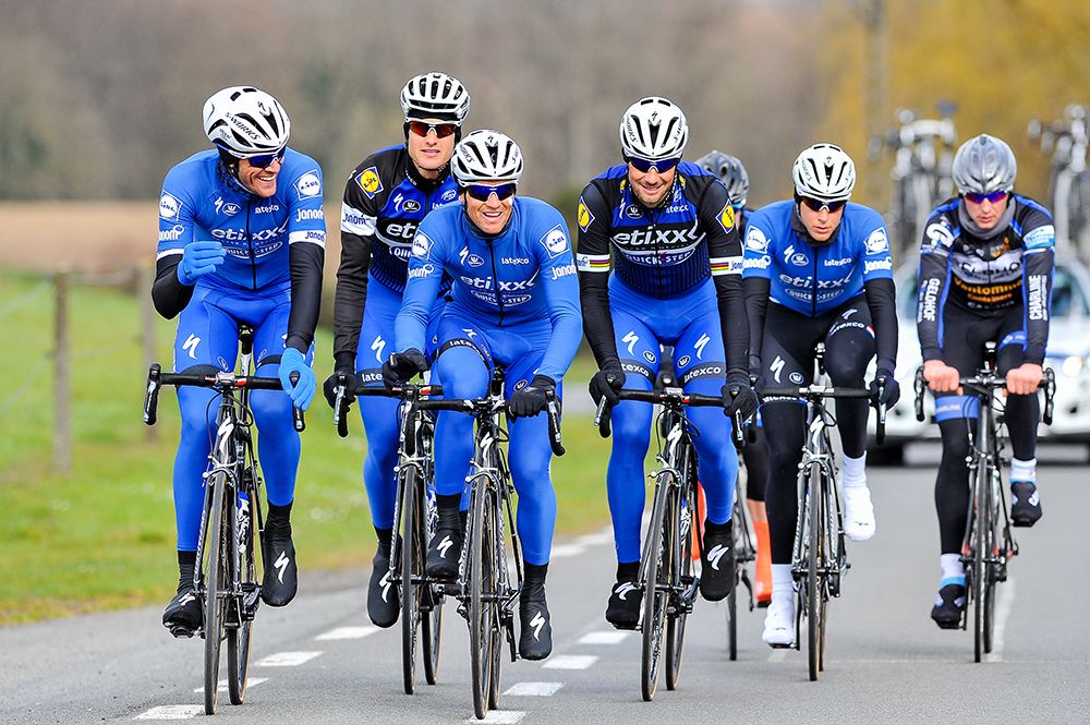Etixx-Quickstep pre-ride the Tour of Flanders route