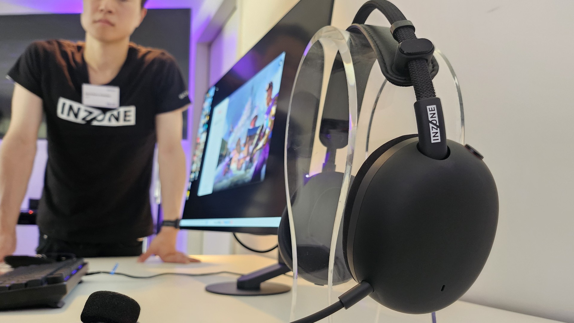 Sony Inzone H9 II headset on display at Gamescom