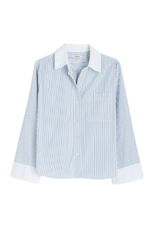 Madewell Easy Y-Neck Button-Up Shirt (Was $88) 