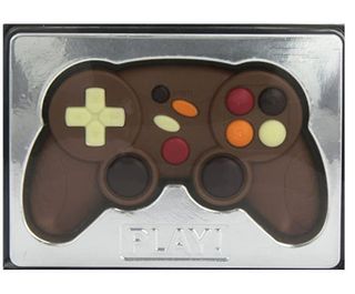 Valetine's gifts for kids illustrated by chocolate game controller