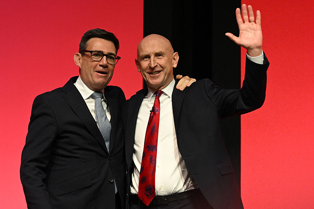 John Healey and Andy Burnham at Labour Conference 2026