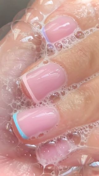 Pastel French manicure