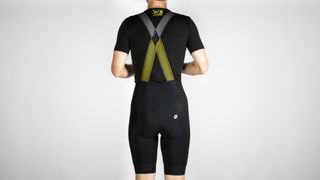 Assos Mille GTS Spring Fall bib shorts c2 rear view