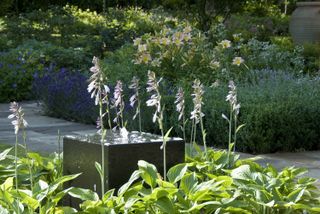 accessible garden design: raised water feature
