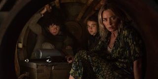 Abbott Family, Noah Jupe, Millicent Simmonds and Emily Blunt in A Quiet Place Part II
