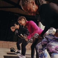 Some of the best Sweaty Betty products, modelled by four trainers