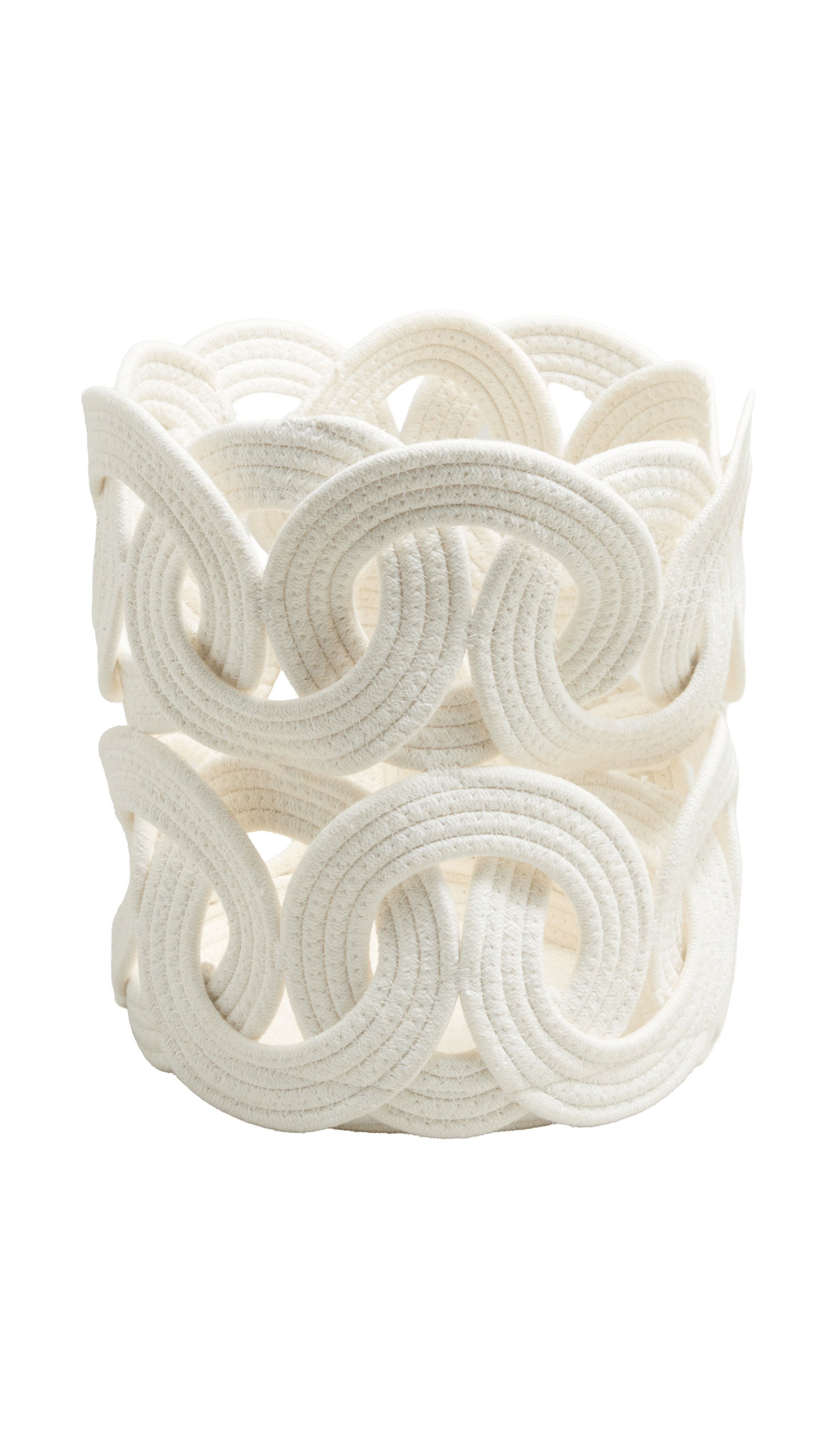 White rope design basket