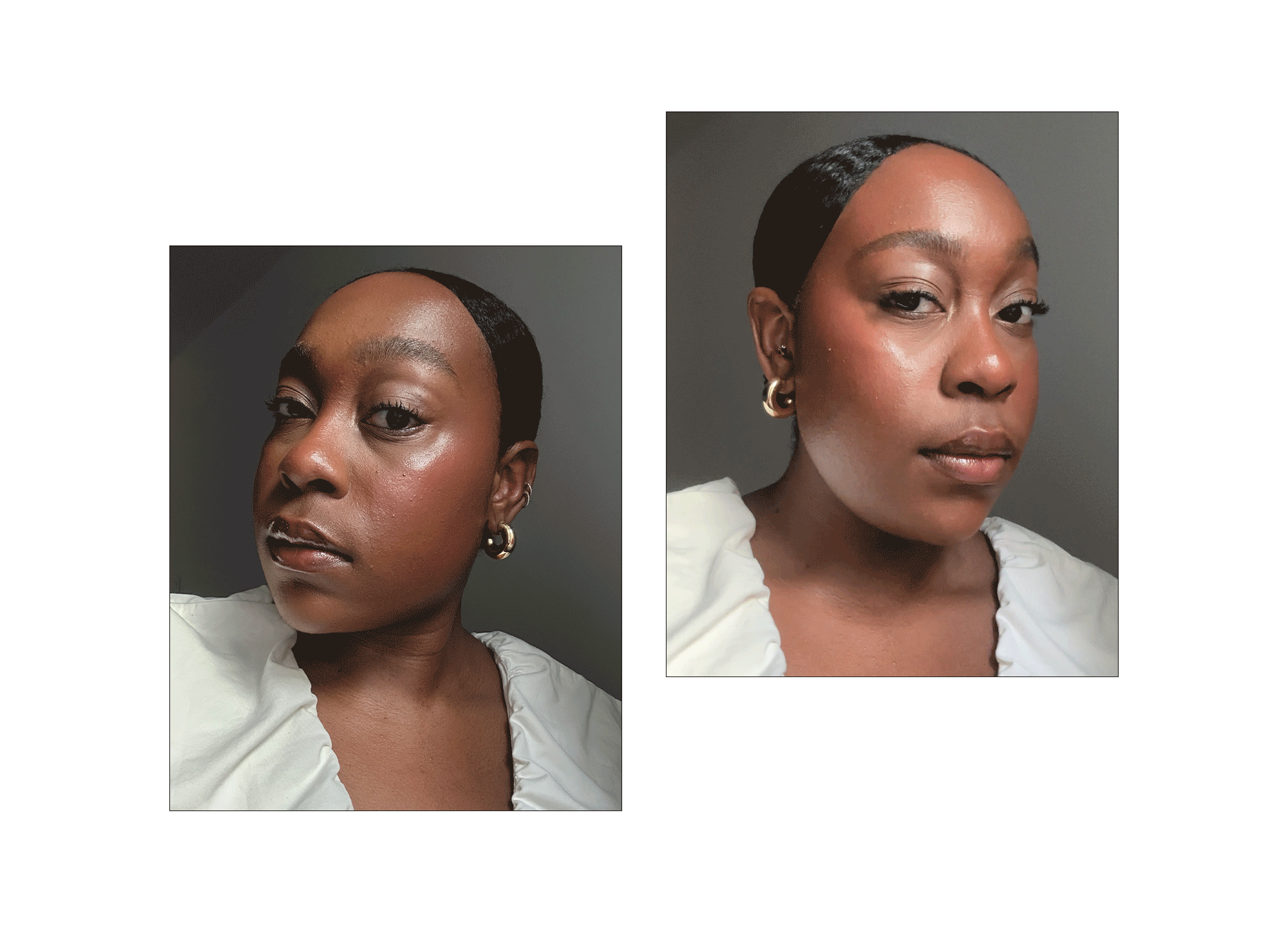 Editor applying summer glow makeup routine