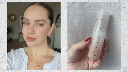 valeza wearing the fenty beauty eaze drop tint stick