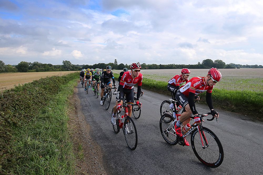 The peloton in action during stage 7.