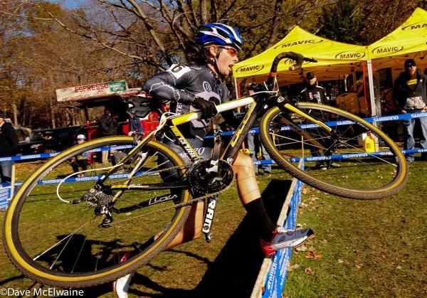 Arley Kemmerer (Charm City Cycling) trying to keep pace with the chase group