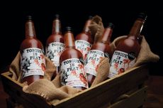 Bottles of Tongue in Peat tomato juice