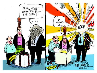 Political cartoon Republicans GOP Obamacare