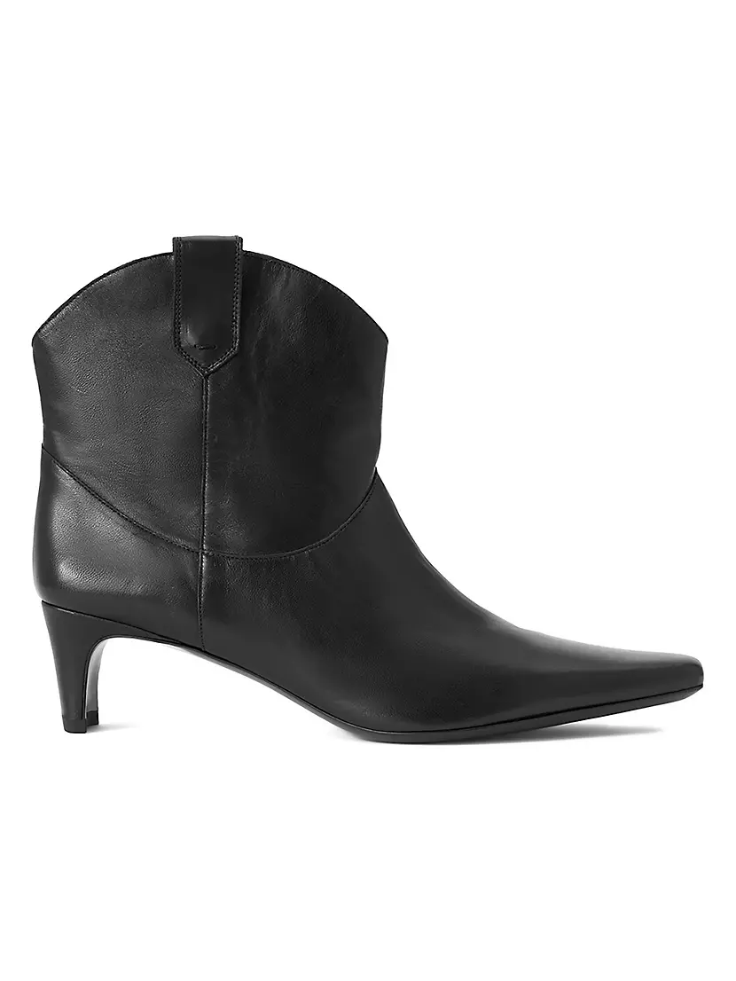 Wally 45mm Leather Western Ankle Boots