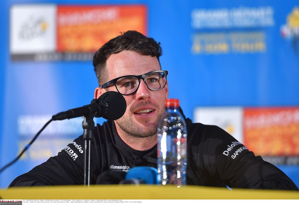 Mark Cavendish at the pre-Tour press conference.