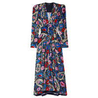 SPEND: Isabel Marant Moyranid Floral-Print Velvet Midi Dress
This one has a plush velvet texture for extra opulence. The nipped-in waist and puff sleeves make it flattering on the figure.